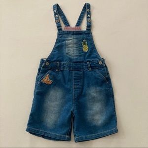 Toffyhouse Toddler Girl 24-36 Months Denim Shortalls
